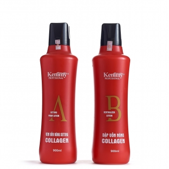 UỐN SETTING KENIMY KELATIN COLLAGEN COMPLEX HƯƠNG THƠM KHÔNG MÙI AMONIAC 900ML